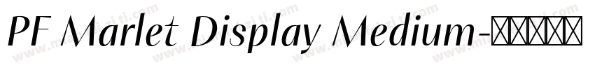 PF Marlet Display Medium字体转换
